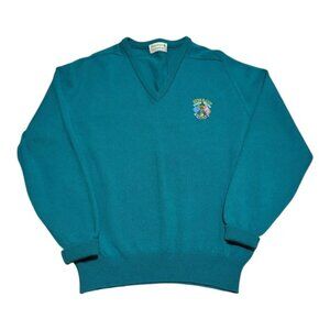 Vintage Glenmuir Pure Lambswool Ryder Cup V-neck Sweater Men's 44‎ (Large) FLAWS